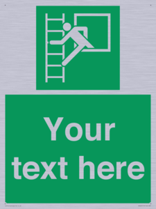 Custom Emergency Escape Ladder Sign